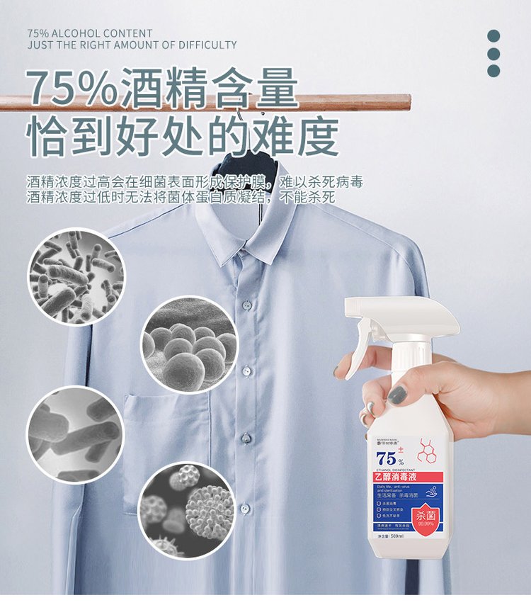 75%酒精消毒液(圖4) 乙醇酒精消毒液消毒殺菌