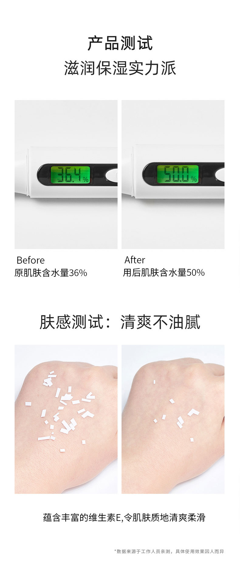 護膚品維生素e乳產(chǎn)品測試對比