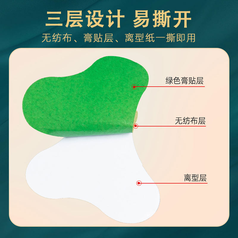 艾草頸椎貼采用無(wú)紡布透氣親膚 艾草頸椎貼采用無(wú)紡布透氣親膚